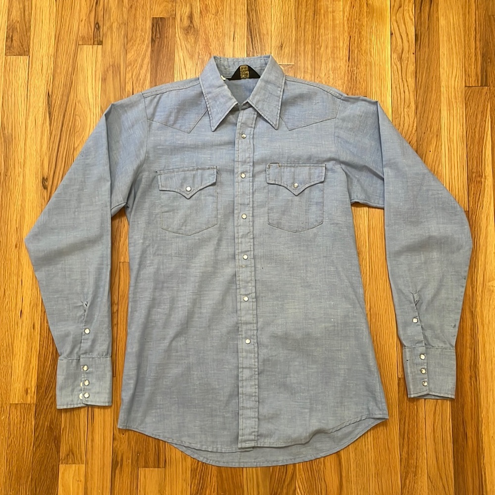 Vintage 1970’s Men’s Sears Pearl Snap Western Shirt, Medium